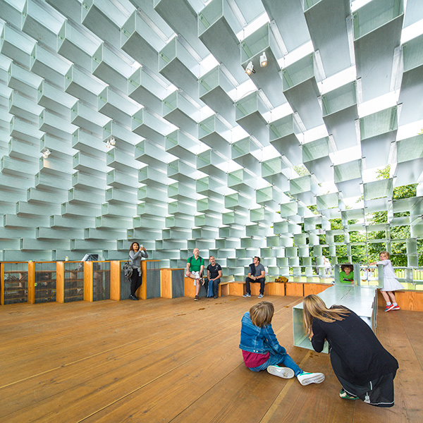 Interior of the 2016 Serpentine Pavilion.
