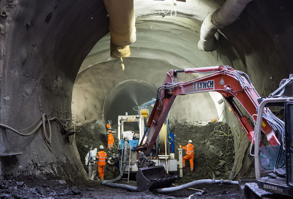 Tunnels construction, London, United Kingdom. Tunnels construction, London, United Kingdom.
