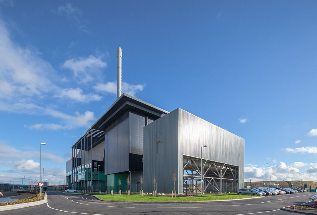 Sunny view of energy plant, Lincoln, United Kingdom. Sunny view of energy plant, Lincoln, United Kingdom.