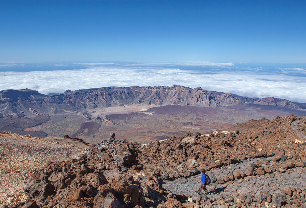 Looking down from Mount Teide, Tenerife, Spain. Looking down from Mount Teide, Tenerife, Spain.